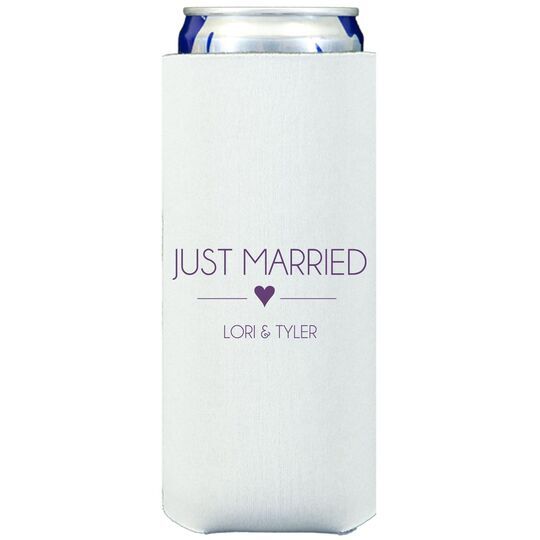 Just Married with Heart Collapsible Slim Huggers